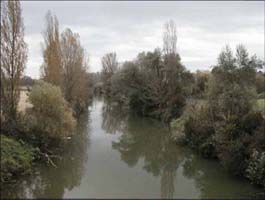 le Dropt vu du pont de Gironde sur Dropt