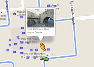 Déplacer Pegman dans Google Maps